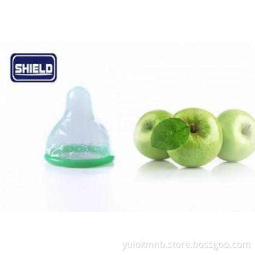 Green Lemon Apple Fruit Flavoured Condoms / ISO4074:2002 Do